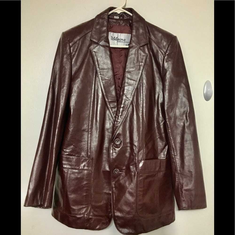 Vintage Burgundy Wilson’s Leather Blazer/ Jacket